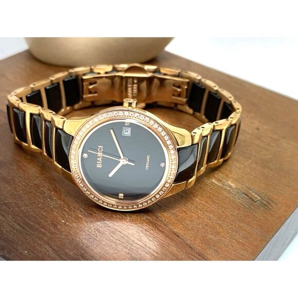Roberto Bianci Women\'s Watch RB2951 Quartz Rose Gold Black Ceramic 28mm main image 12